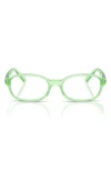Ray Ban Ray-ban Kids' 46mm Small Pillow Optical Glasses In Transparent Green