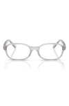 Ray Ban Ray-ban Kids' 46mm Small Pillow Optical Glasses In Transparent Grey