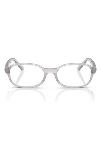 Ray Ban Ray-ban Kids' 46mm Small Pillow Optical Glasses In Transparent Grey