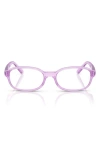 Ray Ban Ray-ban Kids' 46mm Small Pillow Optical Glasses In Transparent Violet