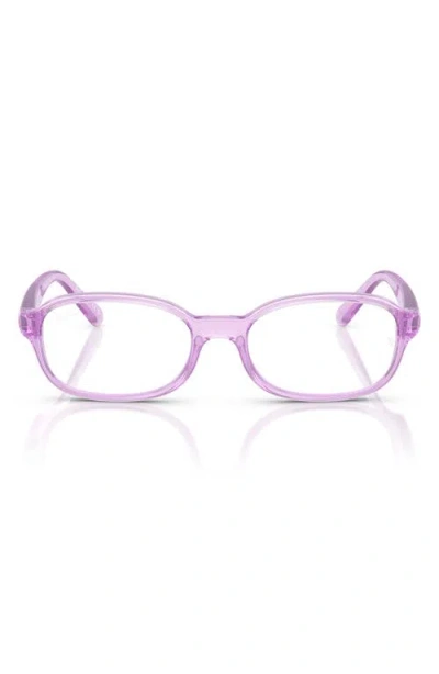 Ray Ban Ray-ban Kids' 46mm Small Pillow Optical Glasses In Transparent Violet