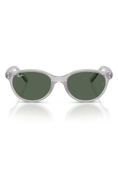 Ray Ban Ray-ban Kids' 47mm Oval Sunglasses In Transparent Grey
