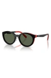 Ray Ban Ray-ban Kids' 47mm Phantos Optical Glasses & Clip-on Sunglasses In Black Orange