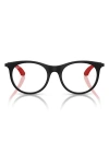 Ray Ban Ray-ban Kids' 47mm Phantos Optical Glasses In Matte Black