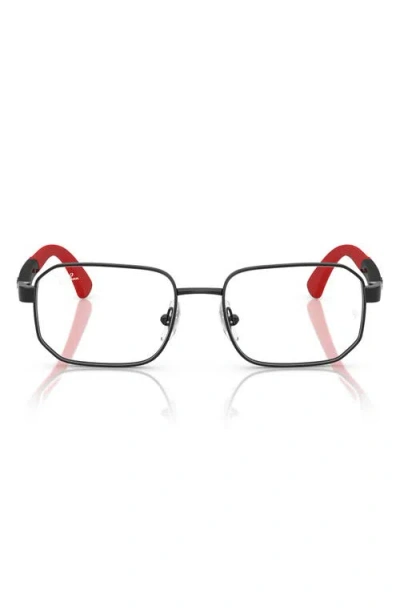 Ray Ban Ray-ban Kids' 48mm Irregular Optical Glasses In Black