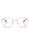 Ray Ban Ray-ban Kids' 48mm Irregular Optical Glasses In Silver