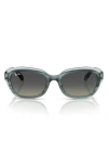 Ray Ban Ray-ban Kids' 48mm Irregular Sunglasses In Gradient Grey