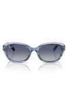 Ray Ban Ray-ban Kids' 48mm Irregular Sunglasses In Grey Flash
