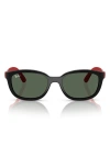 Ray Ban Ray-ban Kids' 48mm Pillow Optical Glasses & Clip-on Sunglasses In Dark Green