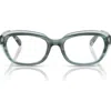 Ray Ban Ray-ban Kids' 48mm Small Irregular Optical Glasses In Green