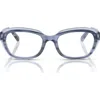 Ray Ban Ray-ban Kids' 48mm Small Irregular Optical Glasses In Striped Blue