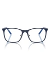 Ray Ban Ray-ban Kids' 48mm Small Square Optical Glasses In Blue Silver