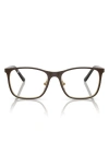Ray Ban Ray-ban Kids' 48mm Small Square Optical Glasses In Gold Brown