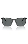 Ray Ban Ray-ban Kids' 48mm Square Sunglasses In Black Silver
