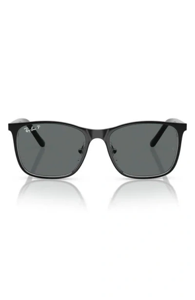Ray Ban Ray-ban Kids' 48mm Square Sunglasses In Black Silver