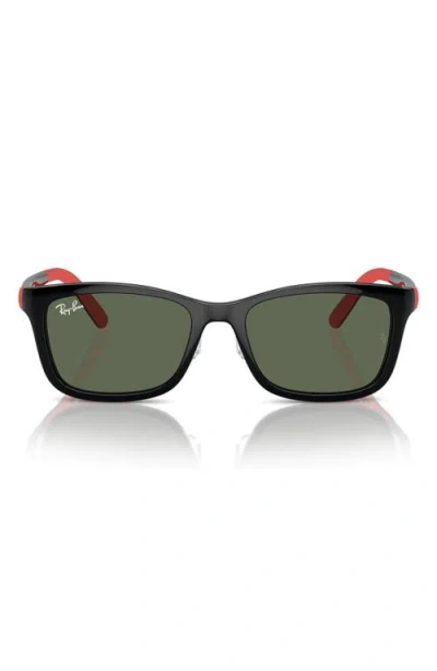 Ray Ban Ray-ban Kids' 49mm Rectangular Optical Glasses & Clip-on Sunglasses In Pink