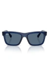 Ray Ban Ray-ban Kids' 49mm Rectangular Sunglasses In Transparent Blue