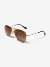 Ray Ban Ray-ban Kids Aviator Sunglasses 50 Mm Gold In Gold