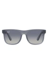 Ray Ban Ray-ban Kids' Junior Justin 48mm Gradient Small Square Sunglasses In Blue Gradient