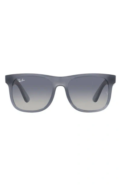 Ray Ban Kids' Junior Justin 48mm Gradient Small Square Sunglasses In Blue Gradient