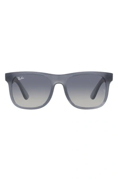 Ray Ban Ray-ban Kids' Junior Justin 48mm Gradient Small Square Sunglasses In Blue