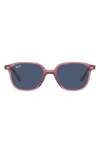 Ray Ban Ray-ban Kids' Junior Leonard 45mm Square Sunglasses In Transparent Pink