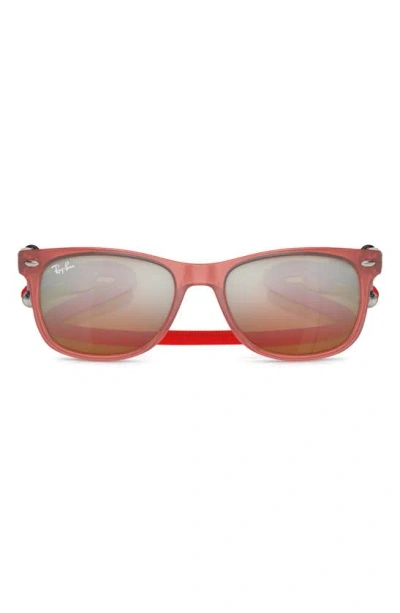 Ray Ban Kids' Junior Wayfarer 47mm Gradient Square Sunglasses In Opal Red