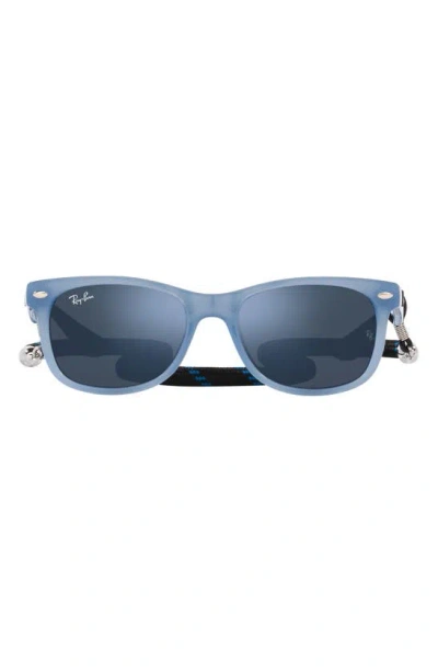 Ray Ban Ray-ban Kids' Junior Wayfarer 47mm Square Sunglasses In Opal Blue
