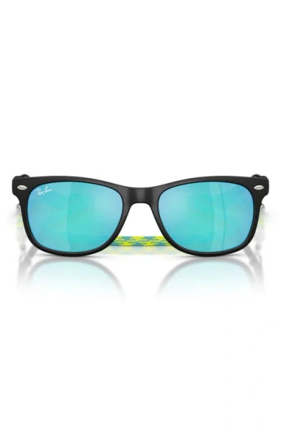 Ray Ban Ray-ban Kids' Junior Wayfarer 50mm Gradient Square Sunglasses In Rubber Black/turquoise