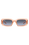 Ray Ban Womens Orange Rb4395 Kiliane Rectangle-frame Transparent Acetate Sunglasses