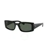 Ray Ban Kiliane Bio Based Dark Green Rectangular Unisex Sunglasses Rb4395 667771 54 In Black / Dark / Green
