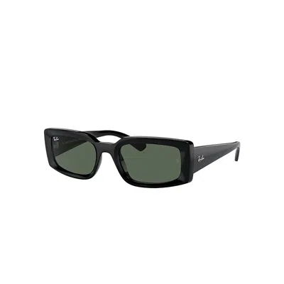RAY BAN KILIANE BIO-BASED SUNGLASSES BLACK FRAME GREEN LENSES 54-21