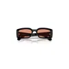 Ray Ban Kiliane Bio-based Sunglasses Black Frame Orange Lenses 54-21 In Black