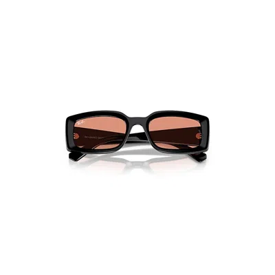 Ray Ban Kiliane Bio-based Sunglasses Black Frame Orange Lenses 54-21