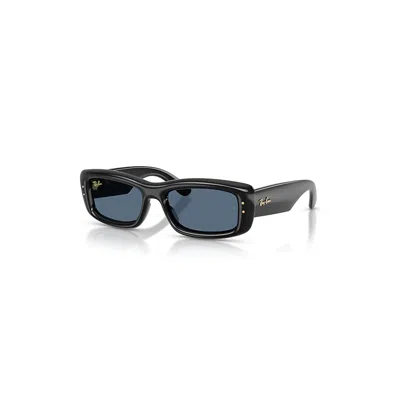 Ray Ban Kiliane Puffer Sonnenbrillen Schwarz Fassung Blau Glas 55-19 In Black