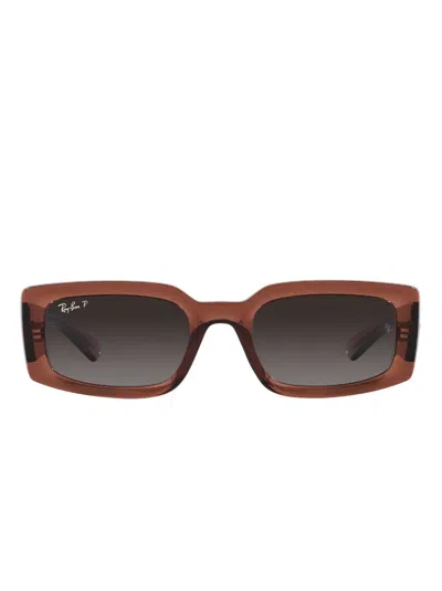 Ray Ban Killiane Logo-lettering Sunglasses In Brown