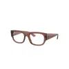 Ray Ban Eyeglasses Unisex Kristin Optics Bio-based - Transparent Brown Frame Clear Lenses Polarized 54-20 In Transparent Brown