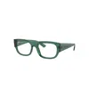 Ray Ban Eyeglasses Unisex Kristin Optics Bio-based - Transparent Green Frame Clear Lenses Polarized 52-20 In Transparent Green