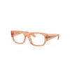 Ray Ban Eyeglasses Unisex Kristin Optics Bio-based - Transparent Orange Frame Clear Lenses Polarized 54-20 In Transparent Orange