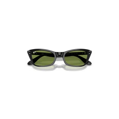 Ray Ban Lady Burbank Sunglasses Black Frame Green Lenses 52-20