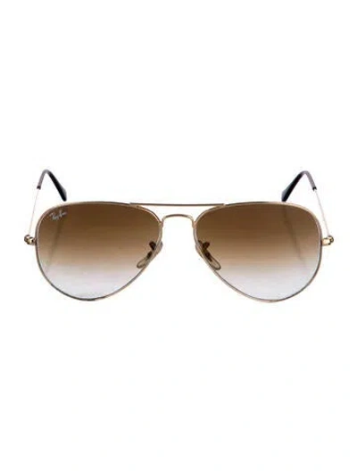 Pre-owned Ray Ban Large Aviator Sunglasses