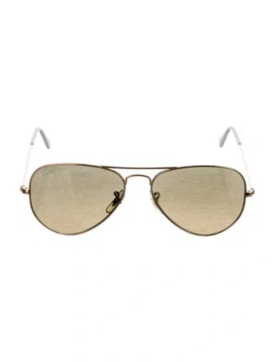 Pre-owned Ray Ban Large Aviator Sunglasses