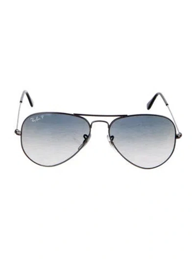 Pre-owned Ray Ban Large Aviator Sunglasses In Black