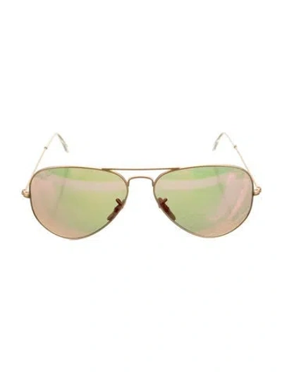 Pre-owned Ray Ban Large Metal Aviator Sunglasses