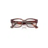 Ray Ban Laurene Optics Bio-based Eyeglasses Striped Havana Frame Clear Lenses Polarized 53-18 In Striped Havana