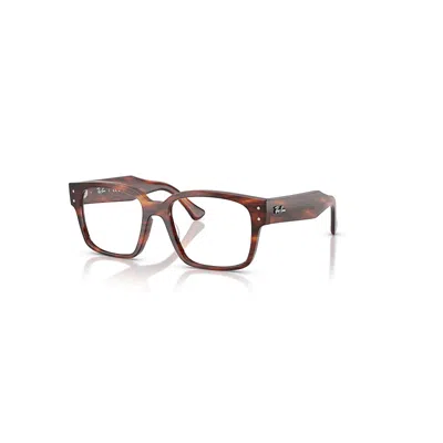 Ray Ban Eyeglasses Unisex Laurene Optics Bio-based - Striped Havana Frame Clear Lenses Polarized 51-18 In Havana Gestreift
