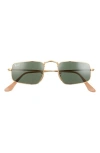Ray Ban Ray-ban Legend 49mm Rectangular Sunglasses In Legend Gold/green