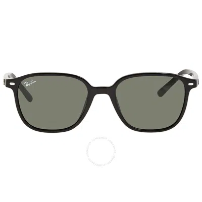 Ray Ban Leonard Green Square Unisex Sunglasses Rb2193 901/31 51 In Black / Green