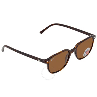 Ray Ban Leonard Polarized Brown Square Unisex Sunglasses Rb2193 902/57 51