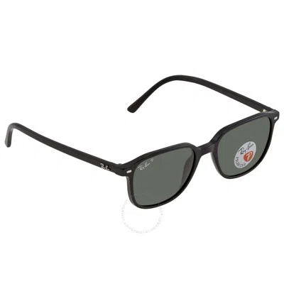 Ray Ban Leonard Polarized Green Classic G-15 Square Unisex Sunglasses Rb2193 901/58 51 In Black / Green